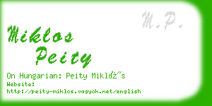 miklos peity business card